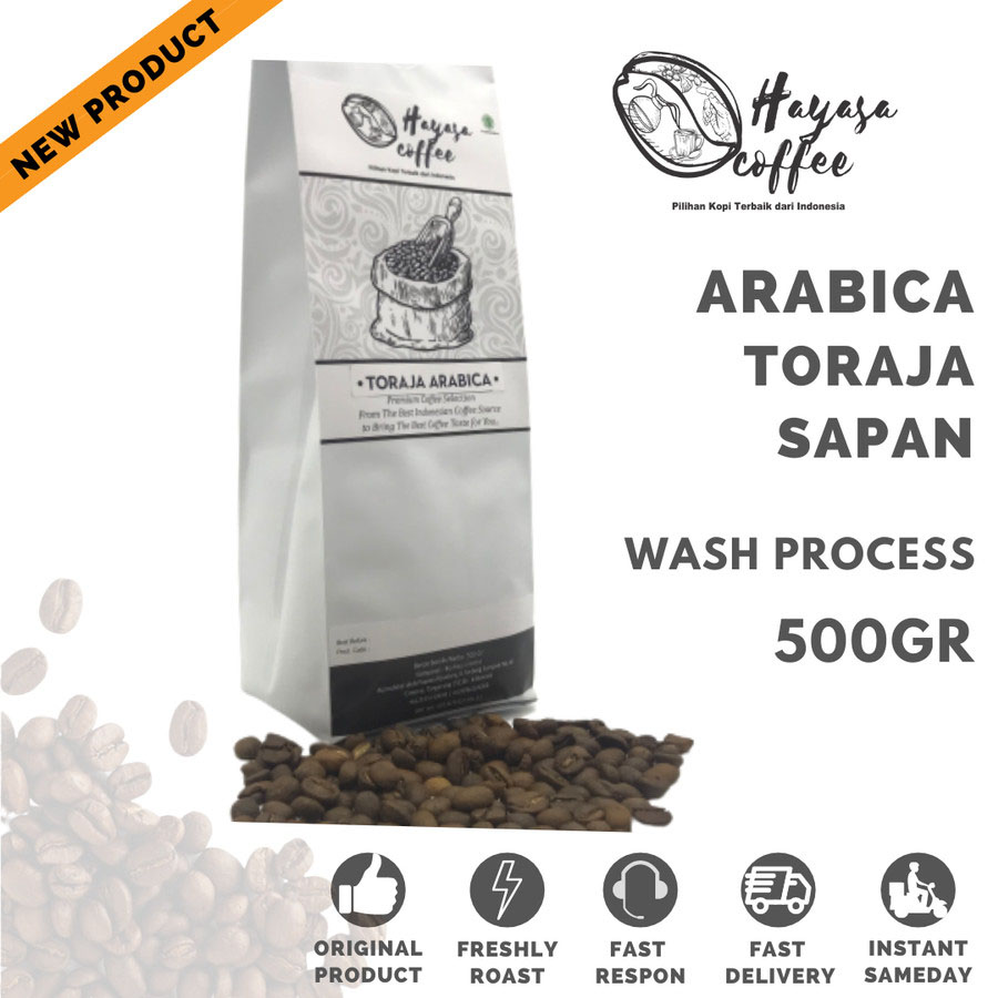 Kopi Hayasa Toraja Sapan Celebes Specialty Arabika - 500 Gr-Kopi AyoGoweb