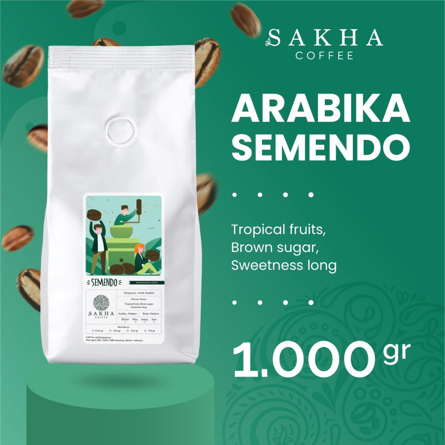 Kopi Arabika Semendo Arabica Coffee Beans 1Kg Roast Bean Biji Bubuk-Kopi AyoGoweb