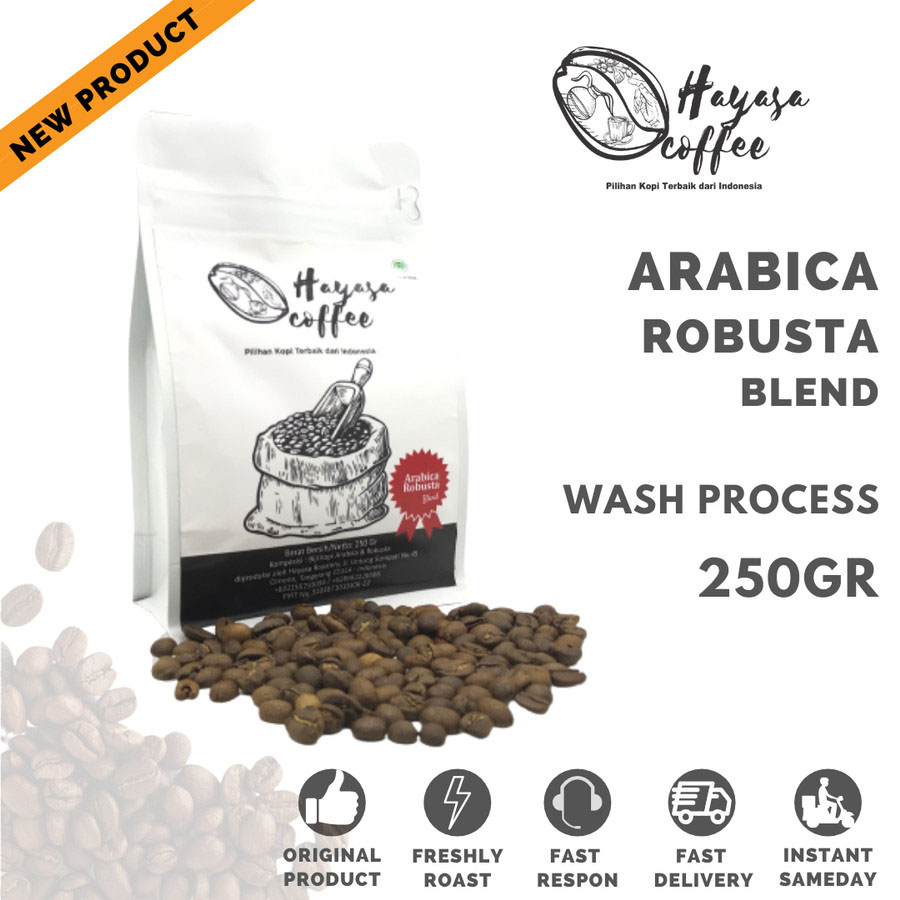 Kopi Hayasa Arabica Robusta Blend 250 Gr-Kopi AyoGoweb