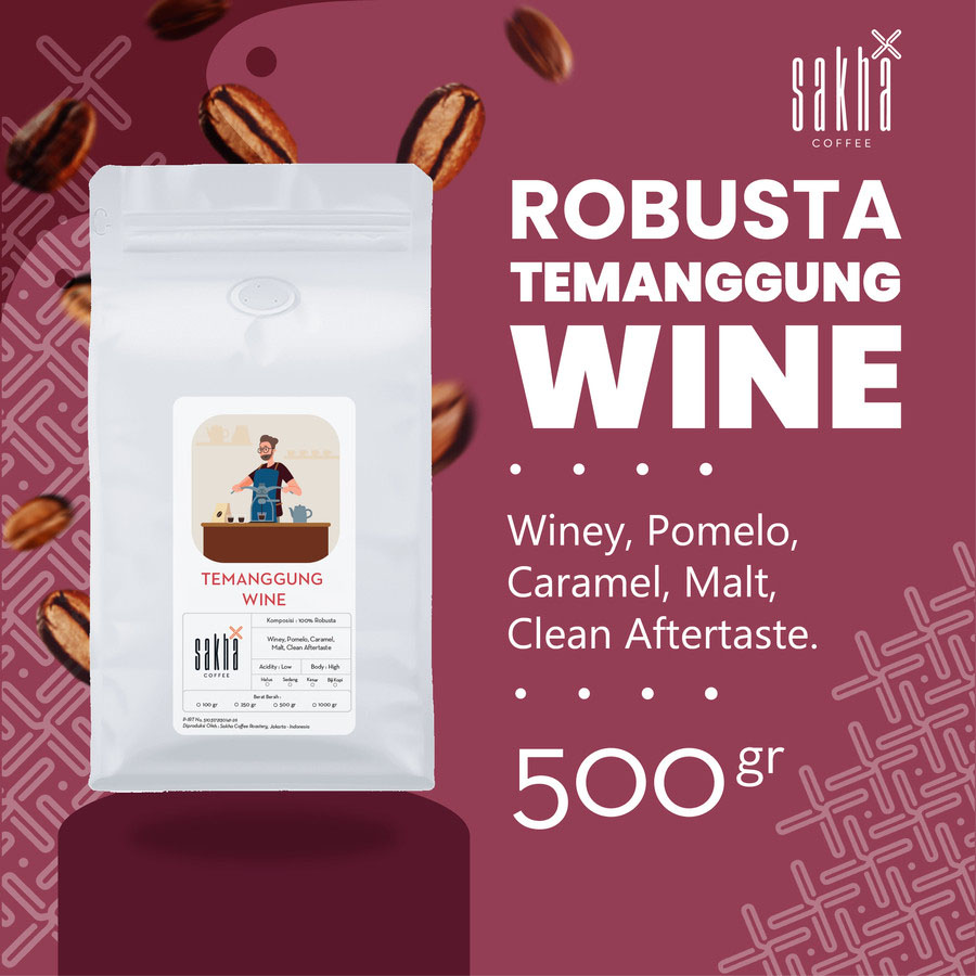 Biji Kopi Robusta Temanggung Wine Coffee Manual Brew Espresso 500 Gram-Kopi AyoGoweb