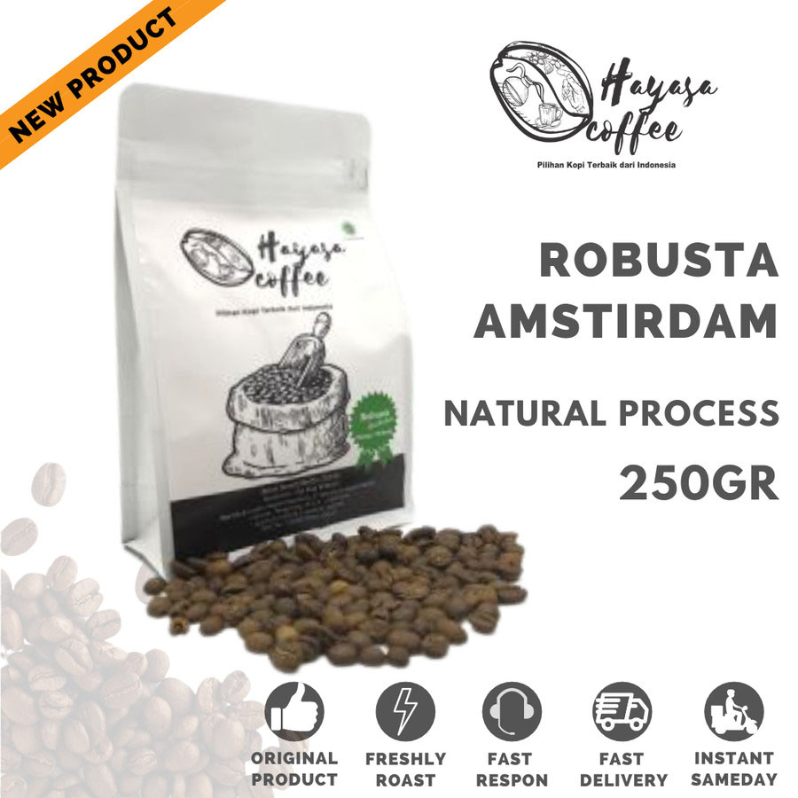 Kopi Hayasa Amstirdam Dampit Malang Robusta - 250 Gr-Kopi AyoGoweb