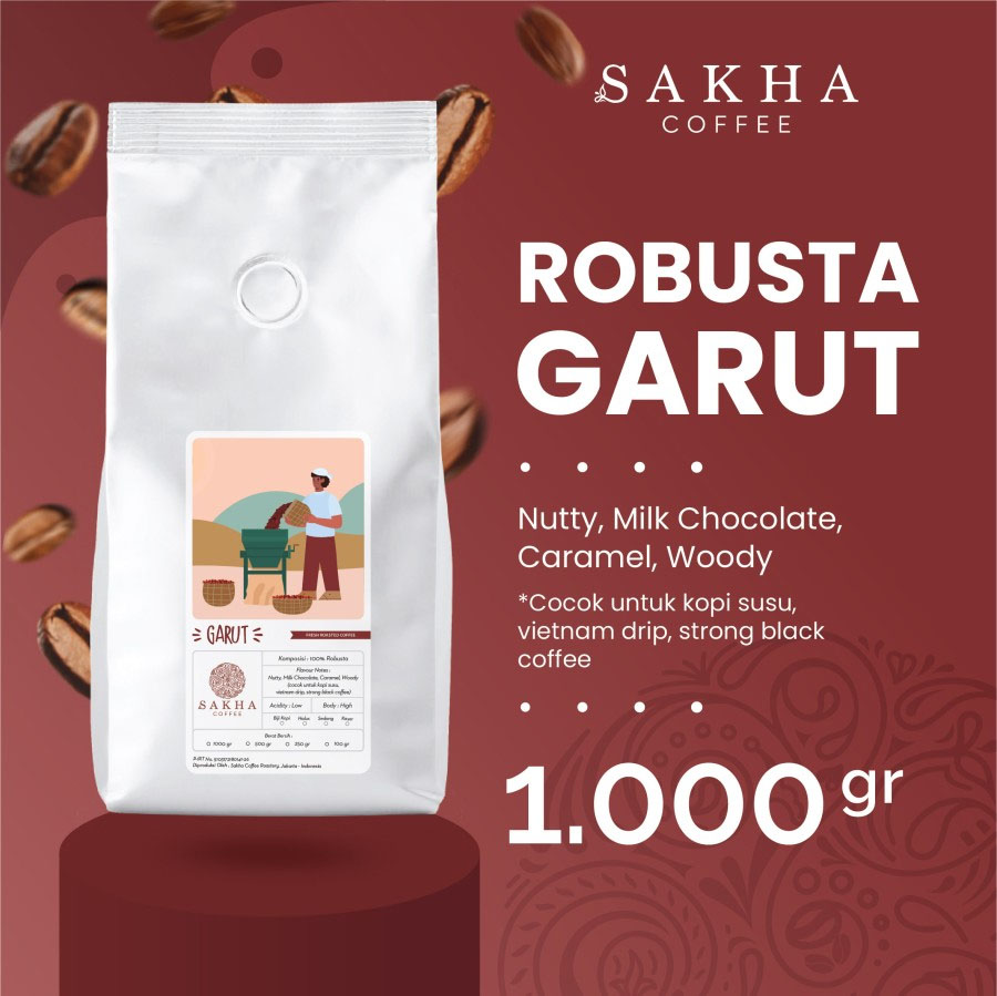Kopi Fine Robusta Garut Jawa Barat Coffee Bean Espresso 1Kg Biji Bubuk-Kopi AyoGoweb