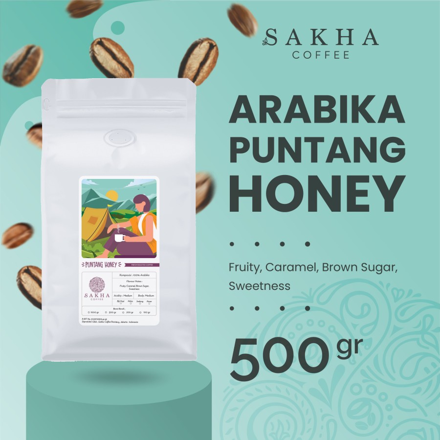 Kopi Arabika Gunung Puntang Honey Process Arabica Coffee Beans 500 Gram-Kopi AyoGoweb