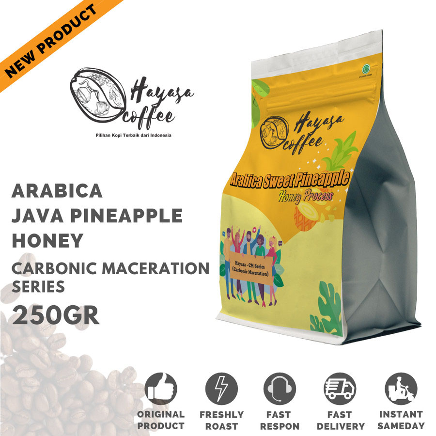 Kopi Arabika Java Sweet Pineaple Honey (Java Arabica CM-Series) 250 gr-Kopi AyoGoweb