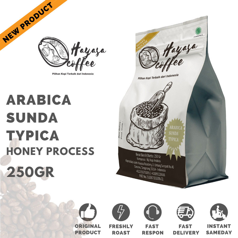 Hayasa HONEY Arumanis Sunda Typica Arabica - 250 Gr BEANS-Kopi AyoGoweb