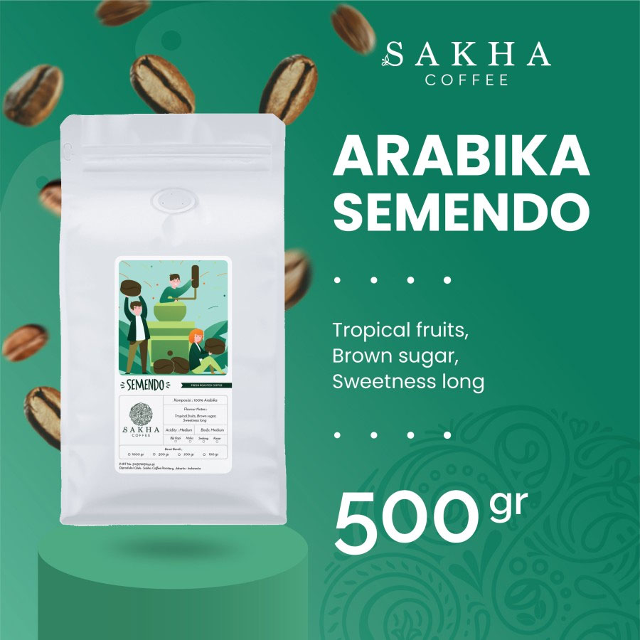 Kopi Arabika Semendo Arabica Coffee Beans 500gr Roast Bean Biji Bubuk-Kopi AyoGoweb
