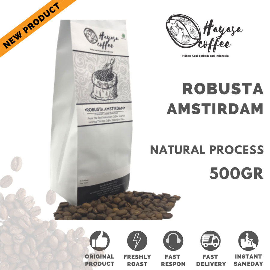 Kopi Hayasa Amstirdam Dampit Malang Robusta - 500 Gr-Kopi AyoGoweb