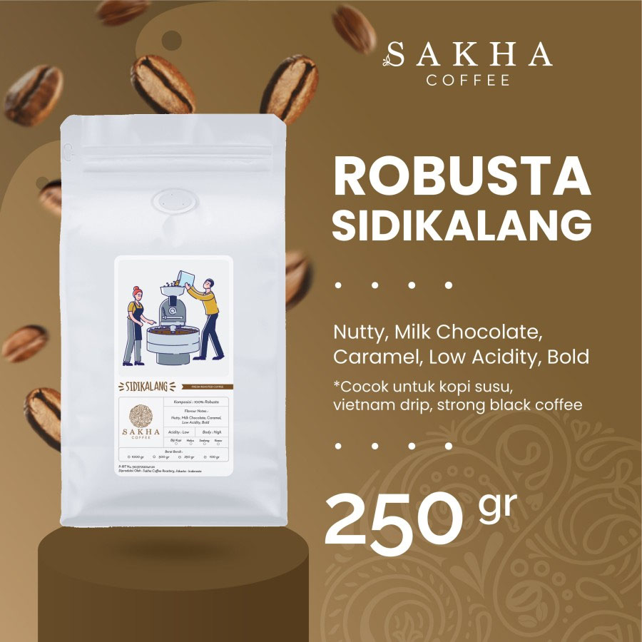 Kopi Robusta Sidikalang Asli Coffee Bean Espresso 250 Gram Biji Bubuk-Kopi AyoGoweb