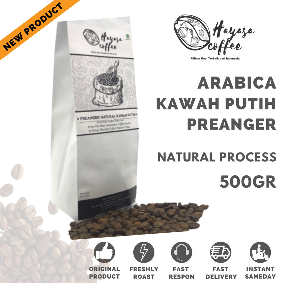 Kopi Hayasa Preanger Natural Kawah Putih Specialty Arabica - 500 Gr-Kopi AyoGoweb