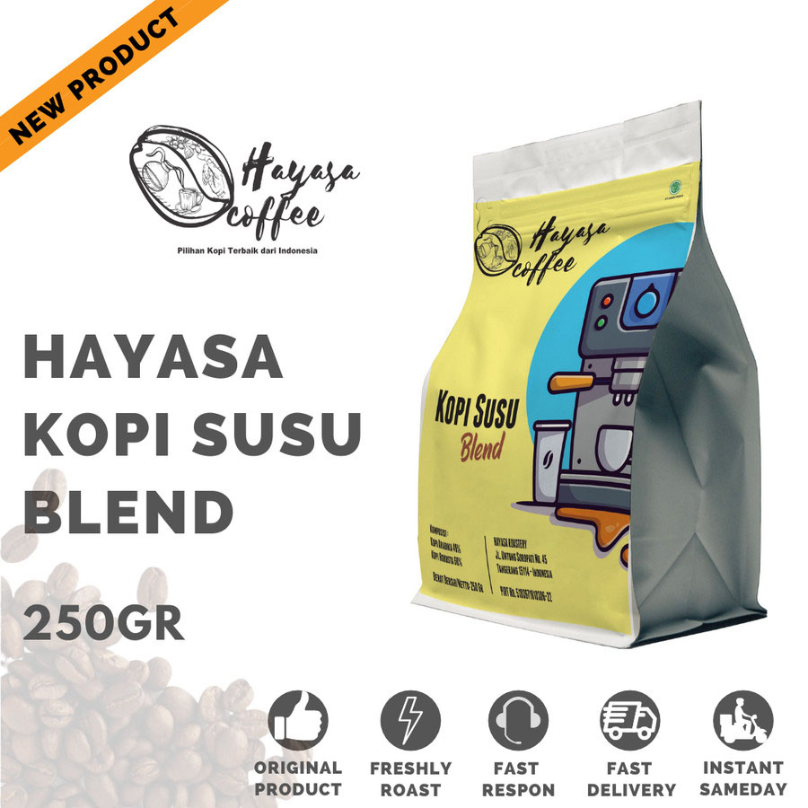 Hayasa Kopi Susu Blend 250 gram-Kopi AyoGoweb
